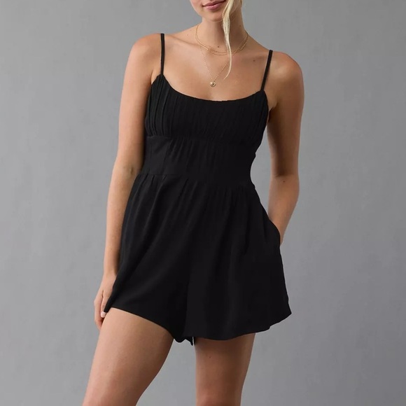 AE Ruched Bodice Corset Romper - Picture 1 of 4